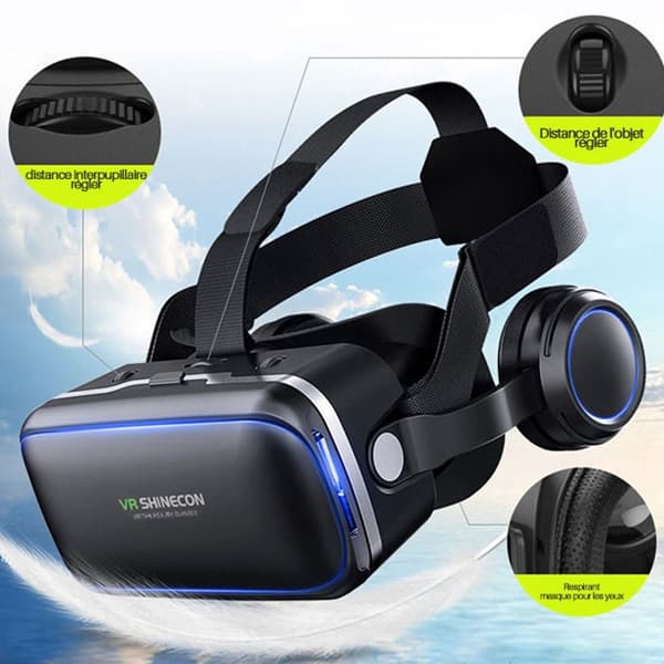 3D VR-glasögon - Teknikrabatt - Allt-i-ett-hörlurar - Optisk lins - 3D-ljud - Immersiv upplevelse