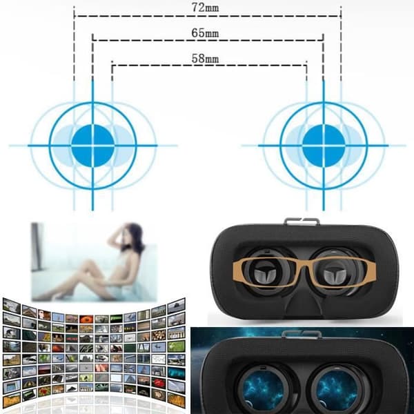 CONFOXEN® VR-glasögon Lämplig för 3,5-6 tum Bekväma att bära Stöd för att bära glasögon