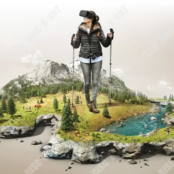 TD® Smart VR-glasögon Svarta Bekvämt huvudfäste Mycket kompatibelt med 3D Reality Gamepad