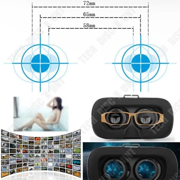 VR-glasögon - Teknikkampanj - Justerbara - Myopivänlig - 80-tums skärm