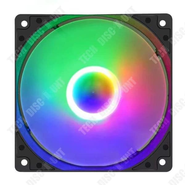 TD® Datorfodral skrivbordsfläkt 8 cm vit ram vit plåt Shenguang synkron ARGB datorfläkt