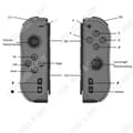 Miniatyrbild 4 av 4: TD® Vänster och höger handtag grått instegsspel trådlöst litet handtag USB-gränssnitt kan vibrera spelhandtaget