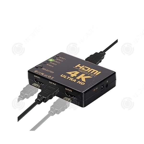 INN® Kabel HDMI-omkopplare 4k 1080P 5-portars väljare splitter switch splitter adapter fjärrkontroll stöd prestanda Avstånd