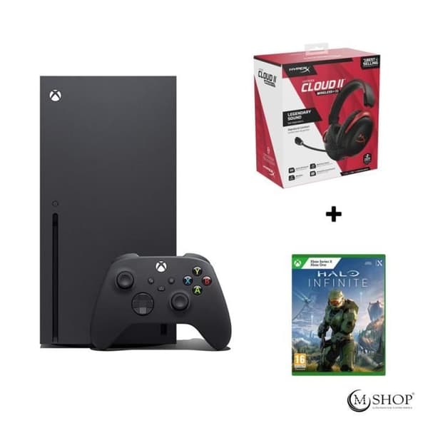 Pack Xbox Series X - Microsoft - Halo Infinite - Spelconsole och trådlösa hörlurar- USED