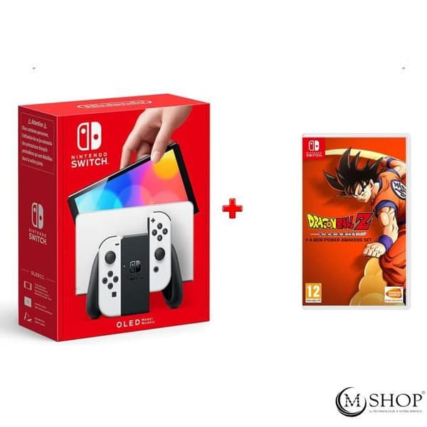 Spelkonsol - Nintendo - Switch (OLED-modell) - Vit - Svart - Bluetooth - Handkontroll- USED