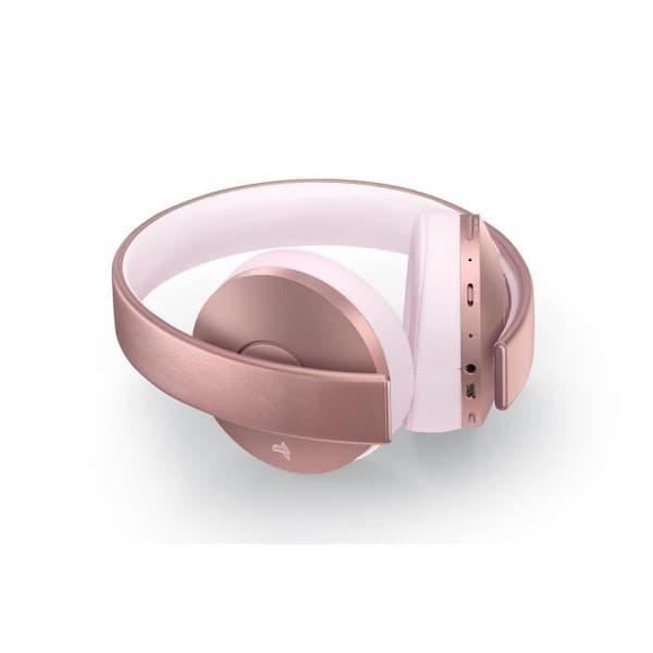 Gold Rose Gold trådlöst headset - Sony Virtual Surround Sound 7.1 för PS4 - PSVR optimerad - PlayStation Official- USED