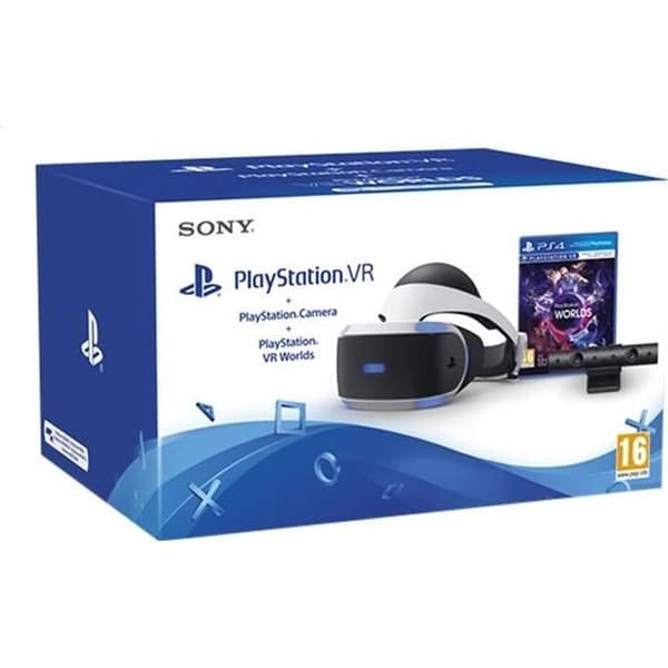PLAYSTATION VR V2 + CAMERA + VR WORLDS- USED