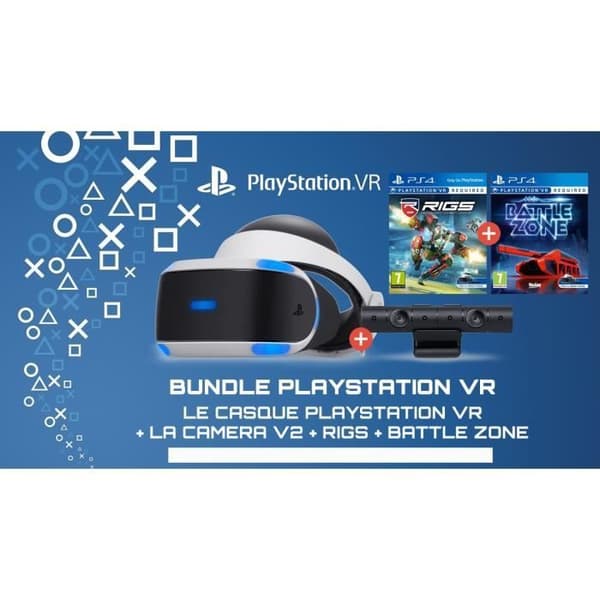 PLAYSTATION VR (ENDAST PS4) + BATTLE ZONE + RIGS + CAMERA- USED