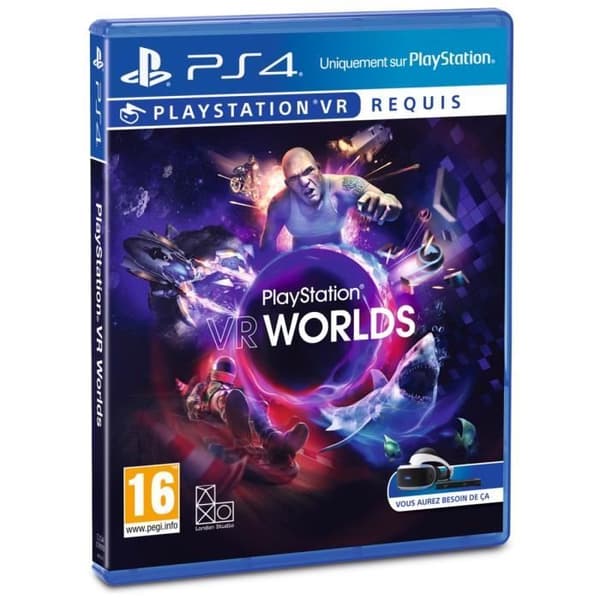 PSVR StarterPack: PSVR Headset + PlayStation Camera V2 + VR Worlds - Officiell PlayStation- USED