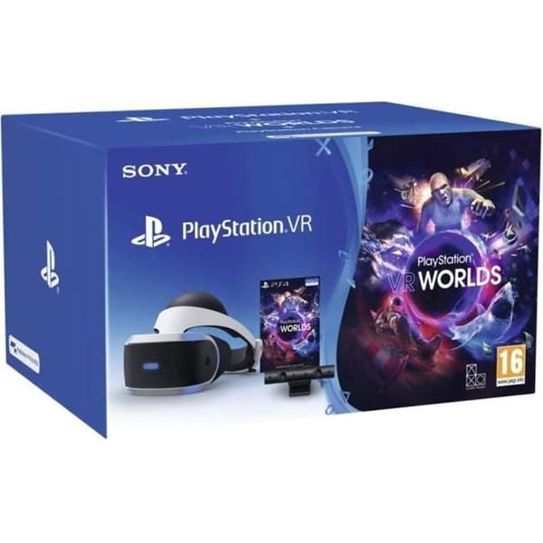 PlayStation VR MK3 + Camera v2 + VR Worlds (kupong)- USED