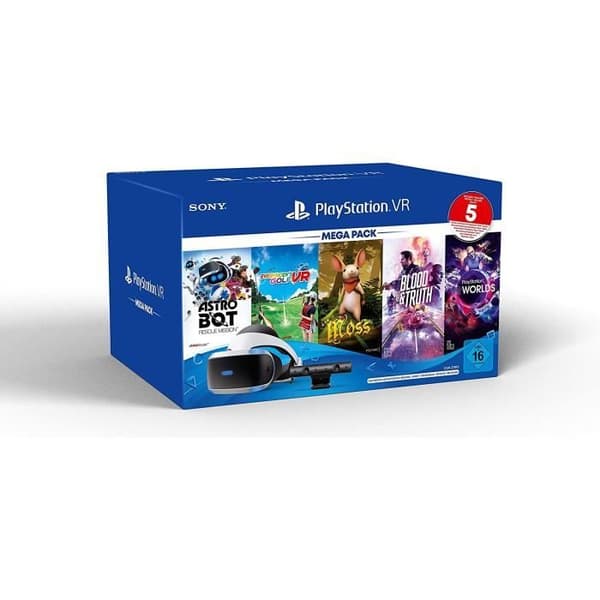 Sony Interactive Entertainment PS VR Mega Pack 3 med PS VR-headset / PS-kamera / PS-kameraadapter / 5 spel (kod- USED