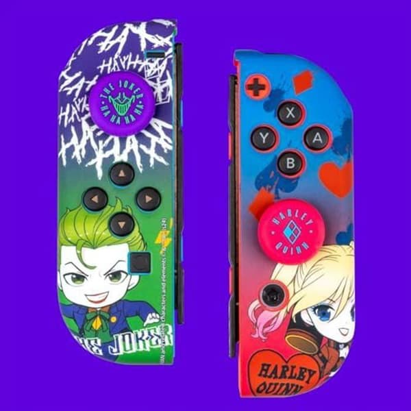 FRTEC - Combo Pack Switch Joker och Harley Quinn, Kompatibel med Switch och OLED, Protectiva Grepp, Anpassning, Lätt att
