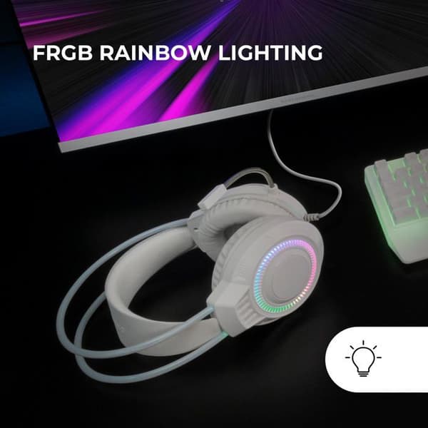Gaming Headset - MARSGAMING - MH124 - FRGB Rainbow Belysning - Avancerad Ergonomi - Flexibel Mikrofon