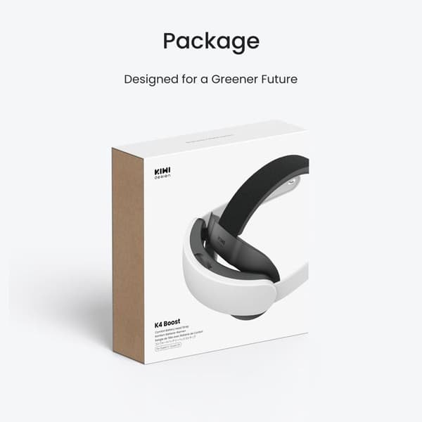 KIWI design K4 Boost Huvudband med Komfortbatteri Kompatibel med Meta Quest 3/Quest 3S