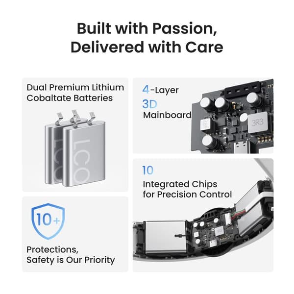 KIWI design H4 Boost Huvudrem med Batteri Kompatibel med Meta Quest 3/3S Bekväm Halo Rem