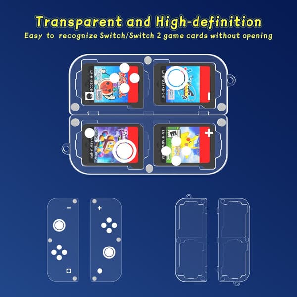 INF Kompakt spillkortetui for Switch2 - Holder 4 kort