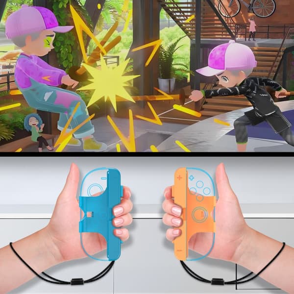 INF Forbedret grep med snor for Switch Joy-Con-kontrollere