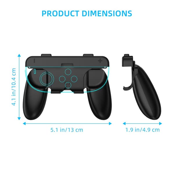 INF Ergonomiske komfortgrep for Nintendo Switch Joy-Cons