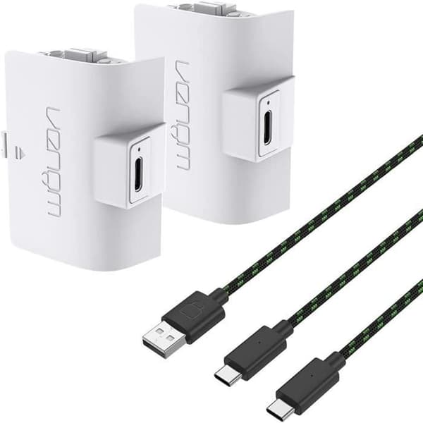 Paket med två uppladdningsbara batterier för Xbox Series-kontroller - VENOM - VS2872 - Vit