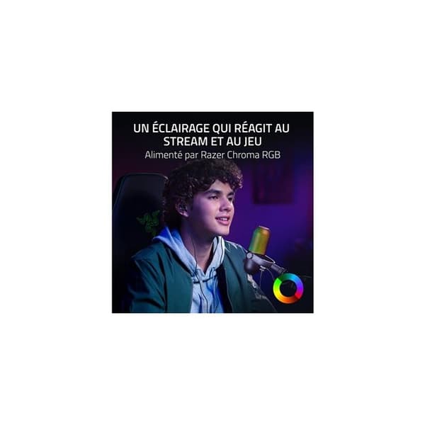 Mikrofon USB - Razer - Seiren V3 Chroma - Supercardioid - RGB-belysning - Plug-and-Play