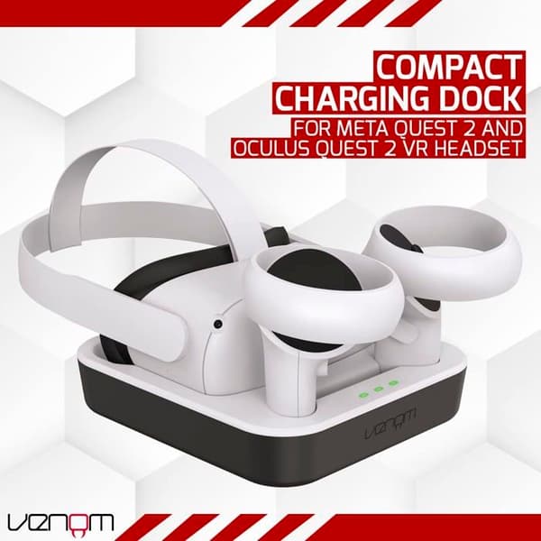 Venom - VS4203 - Laddningsdocka med uppladdningsbara batteripaket för Meta Quest 2 / Oculus Quest 2