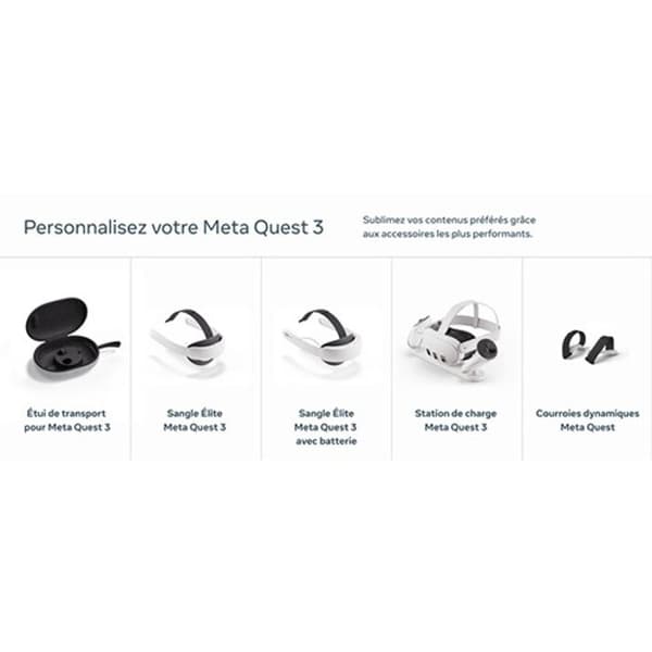 Tillbehör för virtuell verklighet Meta Ergonomisk Elite stödrem för Meta Quest 3 och 3S hörlurar.