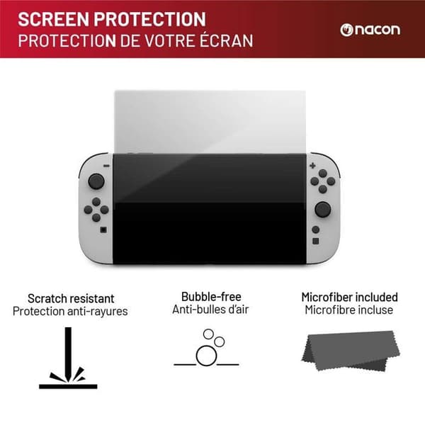 Nacon pack med 3 blå element för Switch 2 | 1 hård väska | 1 skärmskydd | Förvaringslåda för spel