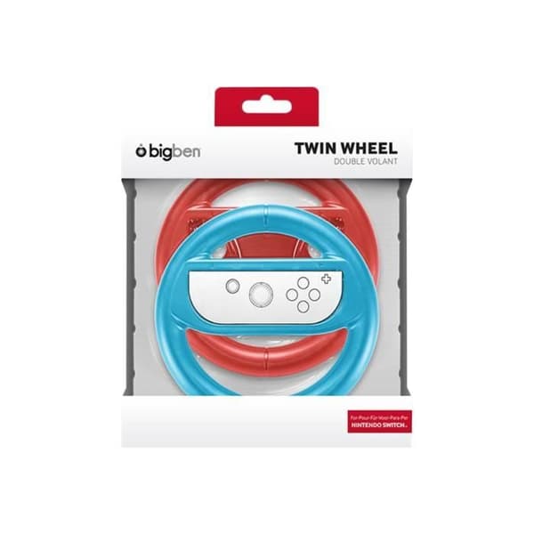BigBen Interactive Steering wheel blå, röd (paket med 2)