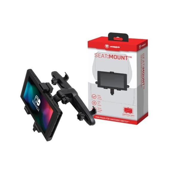 Stöd huvudstöd - snakebyte - Nintendo Switch - Svart - Lätt installation - Kompatibel med bil