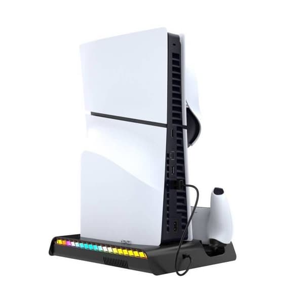 Multifunktionell RGB-laddstation för PS5 Slim med kylning Ipega svart