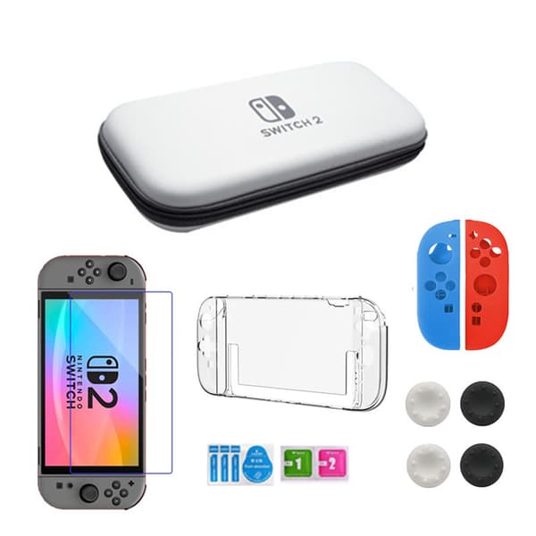INF Beskyttende bæreveske sett for Switch2 - Hvit utgave