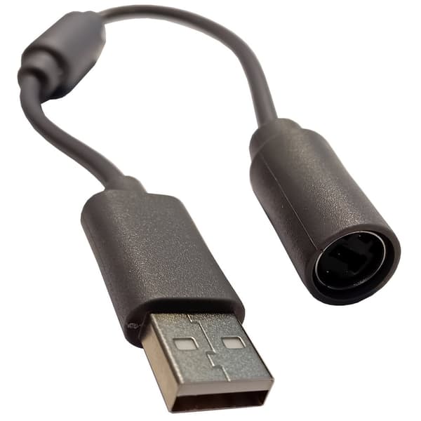 Breakaway Kabel USB Adapter Grå Xbox 360