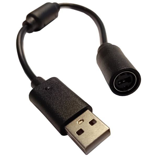 Breakaway Kabel USB Adapter Svart Xbox 360