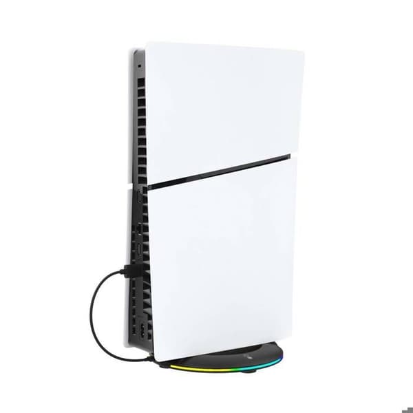 Stöd Vertikalt Ljus för PS5 Slim / Pro med 14 RGB-effekter Ipega Svart