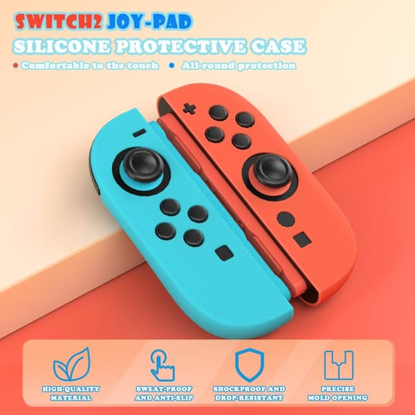 INF Suojaava silikonikahva Nintendo Switch 2 -ohjaimille Sininen+oranssi