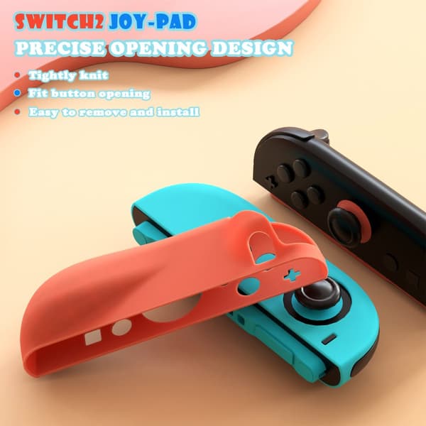 INF Suojaava silikonikahva Nintendo Switch 2 -ohjaimille Sininen+oranssi