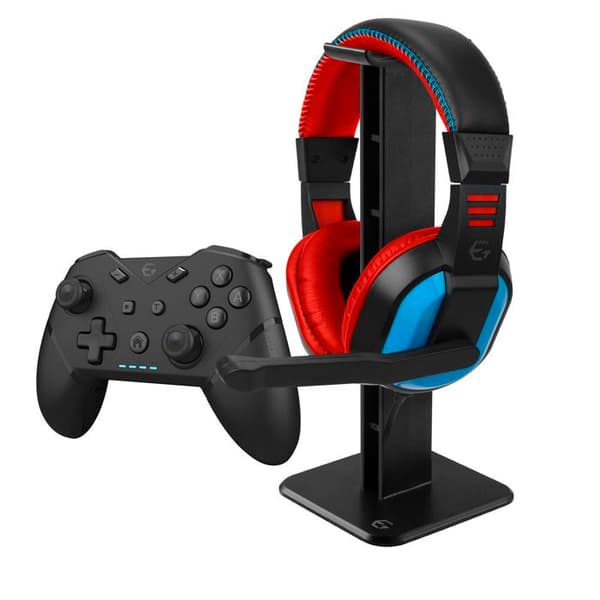 EgoGear - Grundpaket SBP30 - Hörlurar - Kontroller - Ställ för Nintendo Switch, Switch OLED, PS3 och PC
