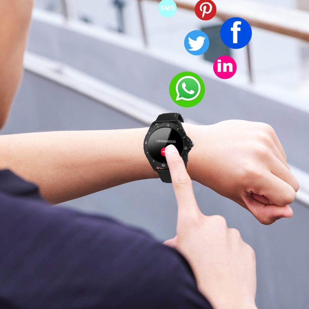 Smartwatch, Fitness Tracker för kvinnor och män, fitnessarmband, sportklocka med 1,3-tums pekskärm, pulsmätare