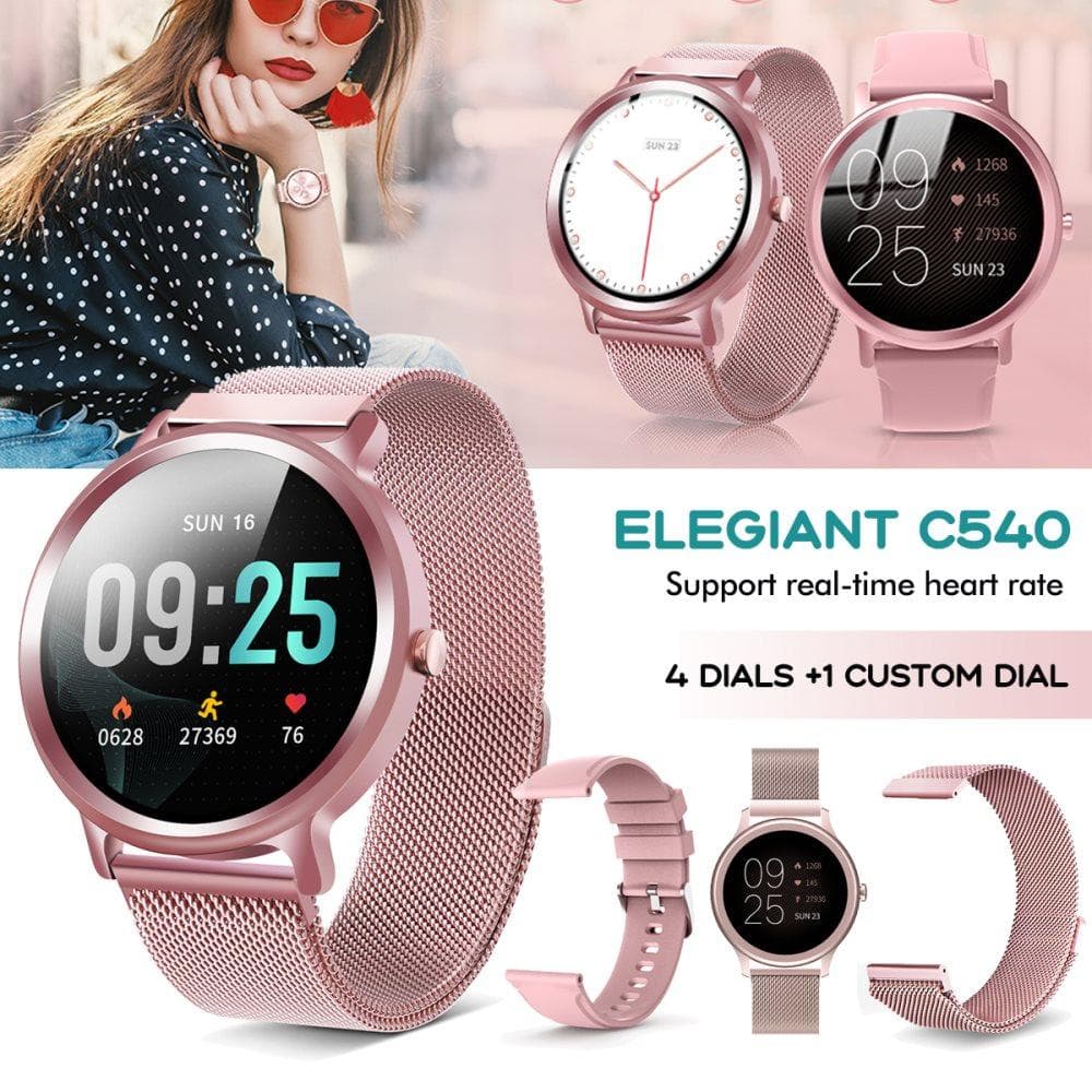ELEGIANT C540 Touch Smart Watch Pulsmätare Tracker Vattentät Sport