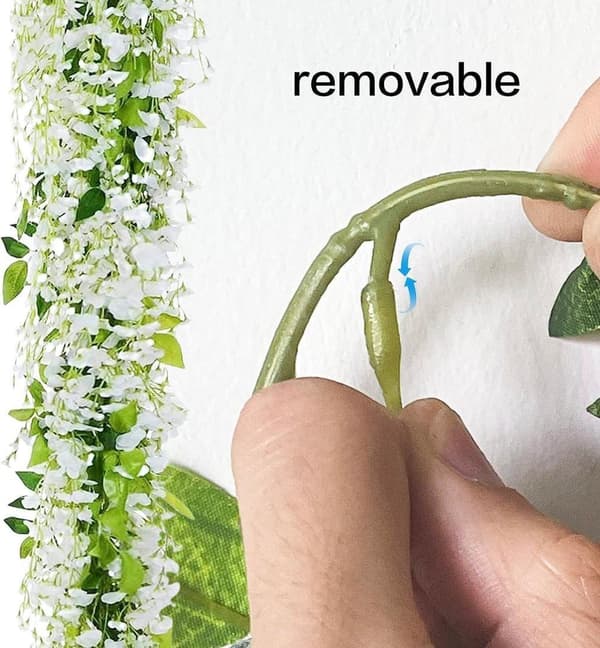 2 stk 20 grene blåregn hængende blomster 1,8m kunstige blåregn vinstokke silke blåregn blomster guirlande til bryllup bue fest have hjem dek