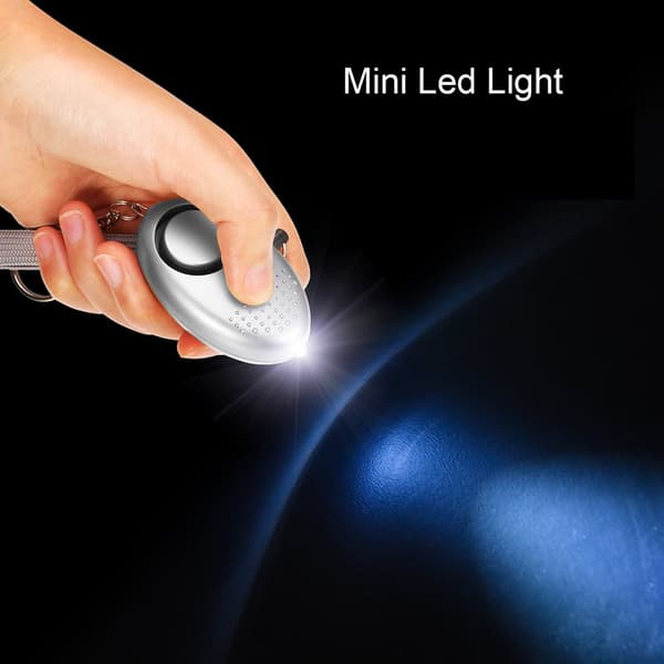 Overfallsalarm med LED-lommelykt - Sort