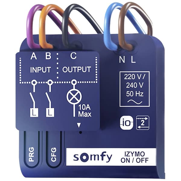 Somfy io (Izymo) 1822649 Trådlöst larmsystem-expansion Radiomottagare