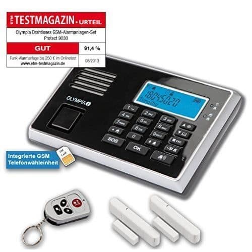 Olympia 9030 5903 GSM Wireless Protect larmsystem med nödsamtal / panik / lyssna / handsfree-funktion