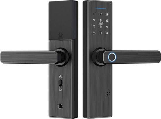 Smart Door Lock | Nyckelfritt fjärrstyrt dörrlås - Digitalt säkerhetslås för hem och hotell - Svart