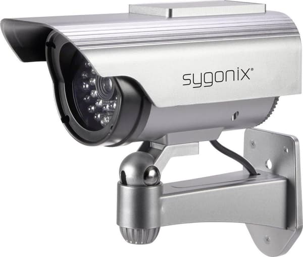 Sygonix SY-3420674 Dummy-kamera aurinkopaneelilla, vilkkuva LED-valo