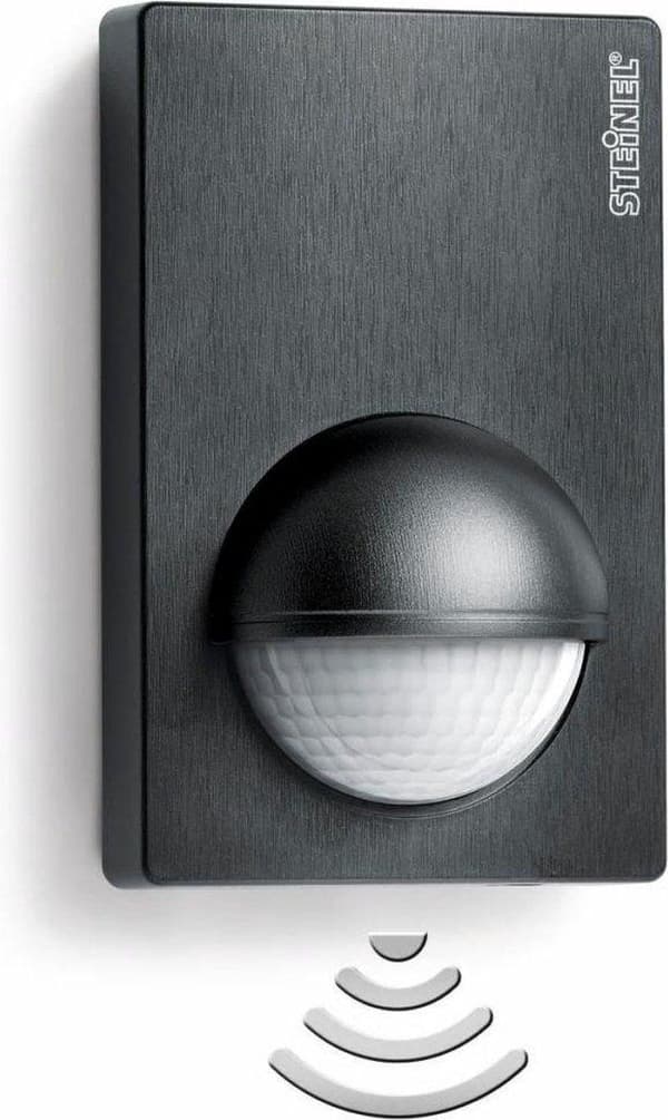 Steinel 180-2 LED PIR Bevægelsesdetektor/Sensor - Overflademonteret - Vandtæt IP54 - Sort