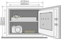 Miniatyrbild 2 av 6: YALE medelstora dokument brandsäker YFM/352/FG2