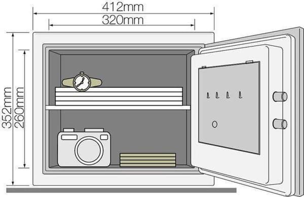 YALE medelstora dokument brandsäker YFM/352/FG2