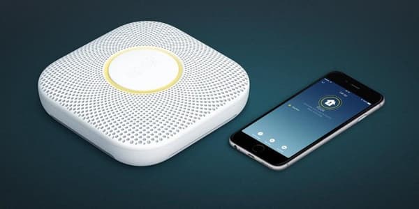 Google Nest Protect - Smart rök- och kolmonoxidlarm - med batteri