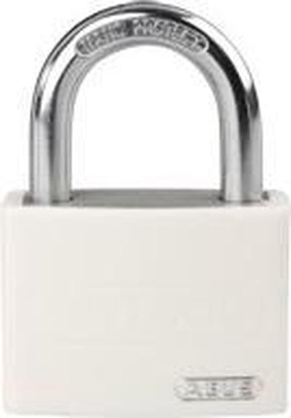 ABUS hänglås Serie T65AL, individuellt låsande, bygelhöjd 23 mm Vit
